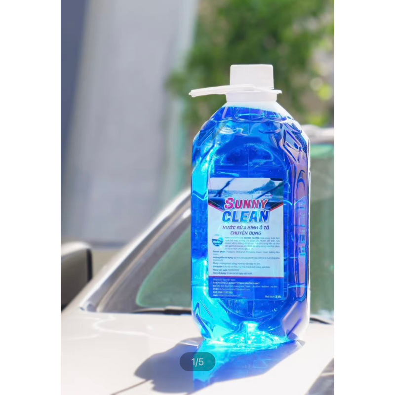 1 thùng 6 can 2 lít - Nước rửa kính chuyên dụng chính hãng sunnyclean,ko dùng viên sủi,ko gây tắc bình