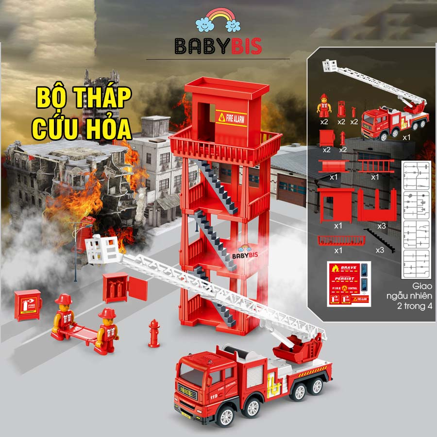 Đồ chơi mô hình xe công trình xây dựng cho bé nhựa ABS an toàn, bền đẹp rất nhiều loại xe kiểu dáng|Babybis