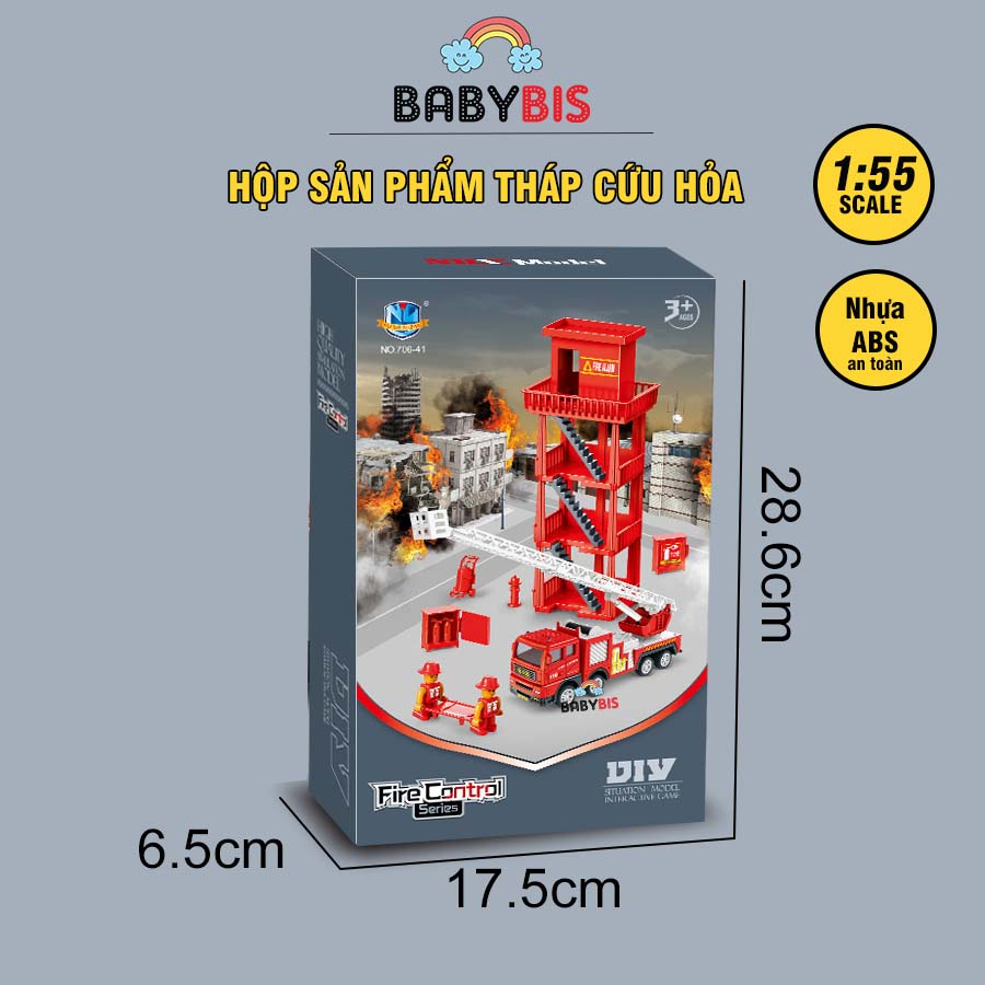 Đồ chơi mô hình xe công trình xây dựng cho bé nhựa ABS an toàn, bền đẹp rất nhiều loại xe kiểu dáng|Babybis