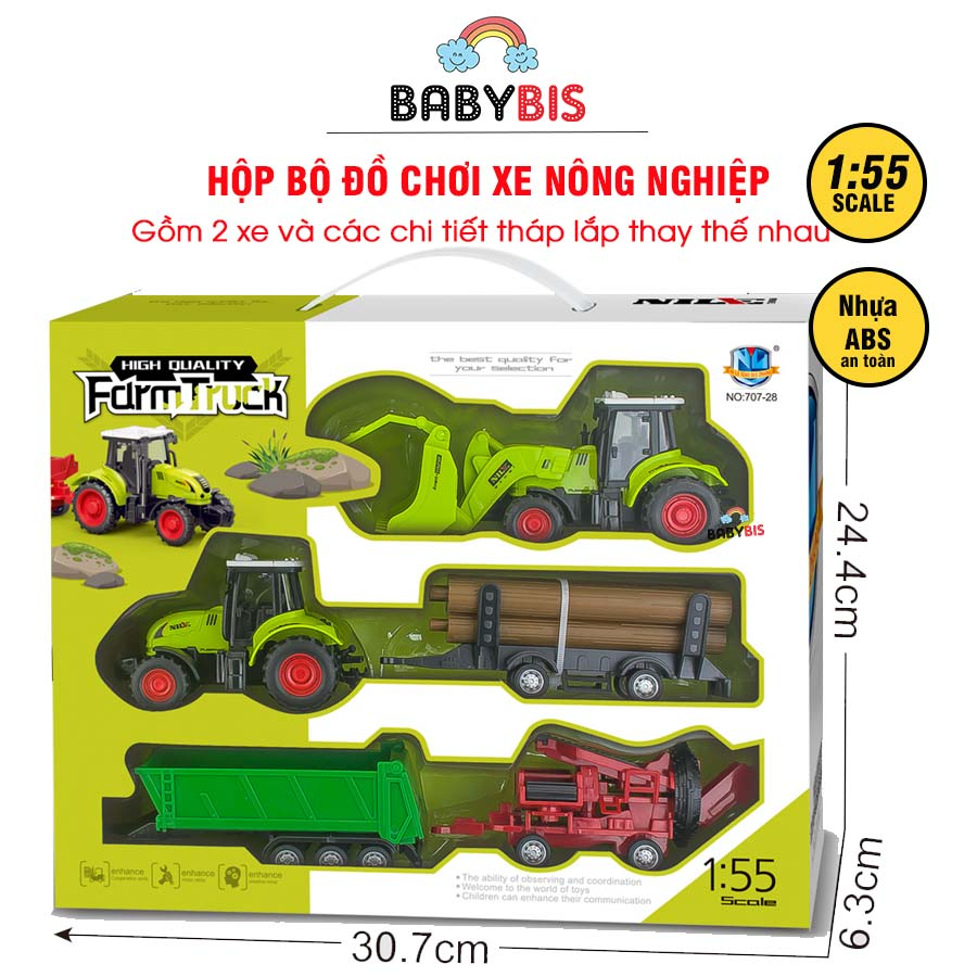 Đồ chơi mô hình xe công trình xây dựng cho bé nhựa ABS an toàn, bền đẹp rất nhiều loại xe kiểu dáng|Babybis