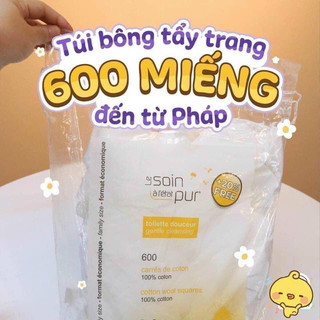Bông tẩy trang TETRA 600 miếng hàng Pháp