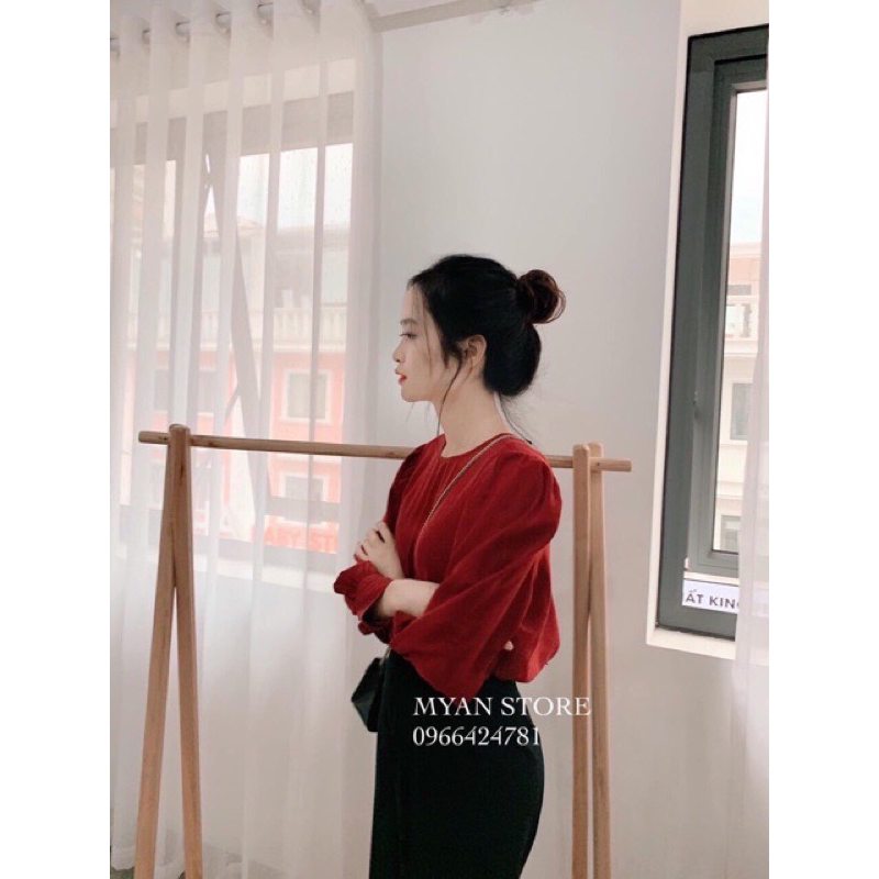 Áo đỏ MYAN nơ sau lưng