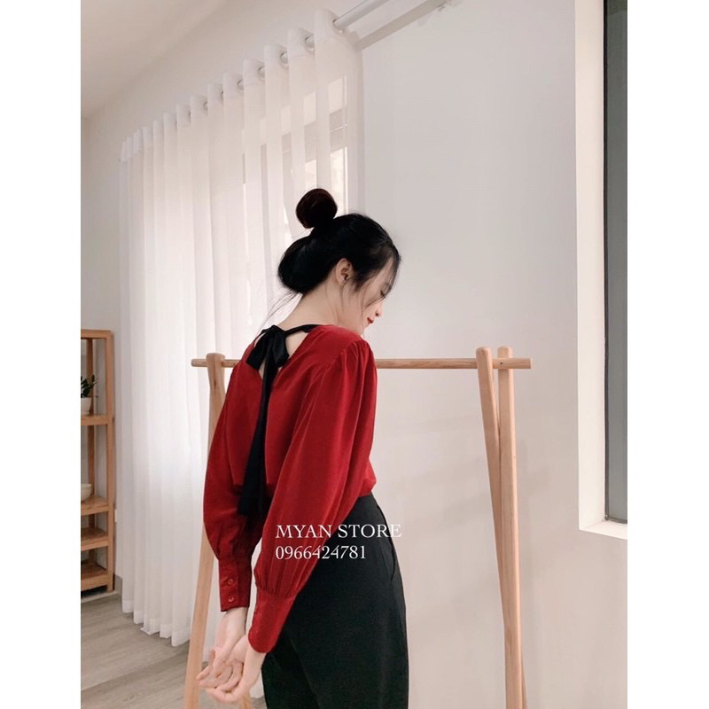 Áo đỏ MYAN nơ sau lưng