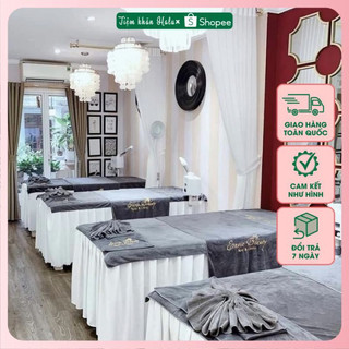 Khăn trải giường spa ⚡️𝗥Ẻ 𝗩𝗢̂ ĐỊ𝗖𝗛⚡chất liệu microfiber loại 1 (90x190) dùng trong thẩm mỹ viện, salon.