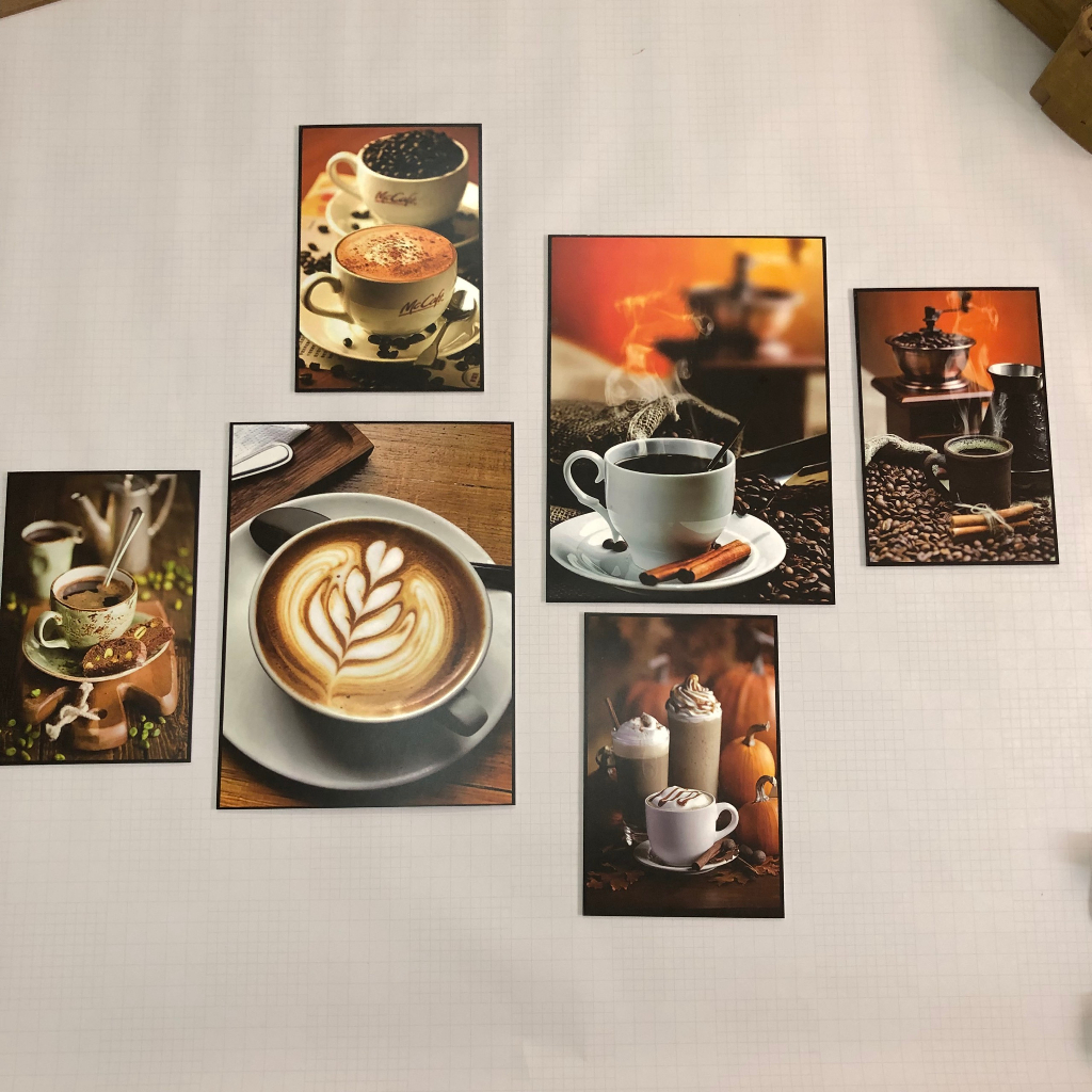 SET 6 Mẫu Tranh Trang Trí Quán Cafe- Tranh Cà Phê Phong Cách Hiện Đại