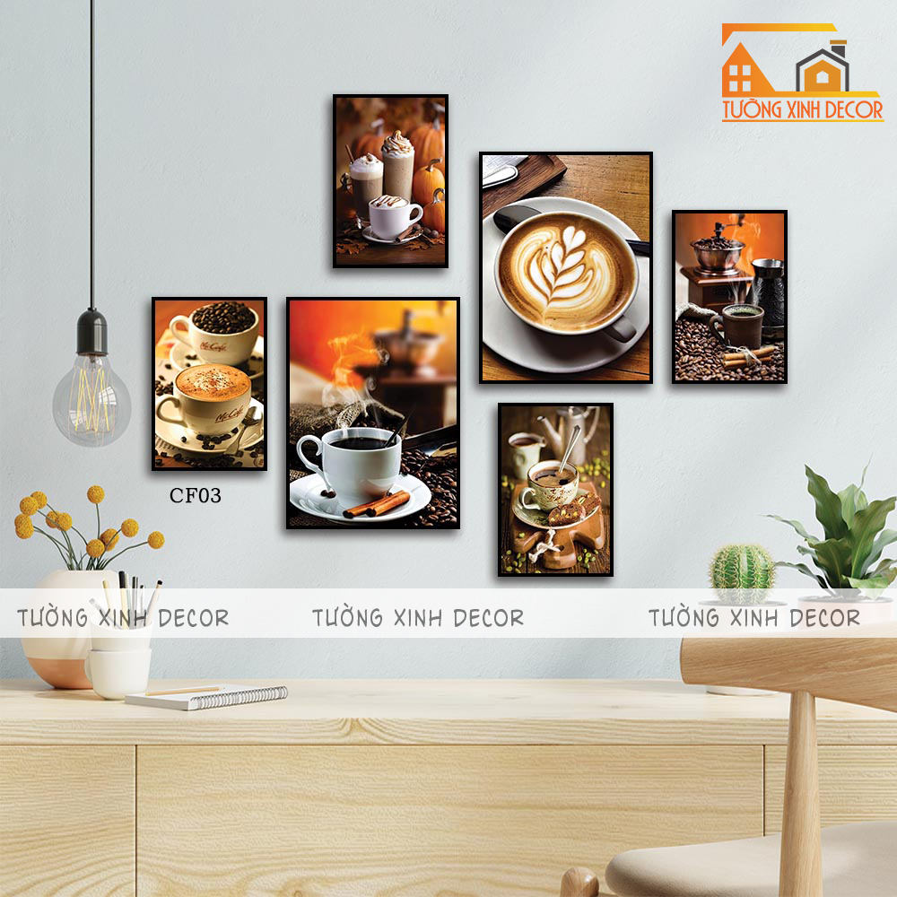 SET 6 Mẫu Tranh Trang Trí Quán Cafe- Tranh Cà Phê Phong Cách Hiện Đại