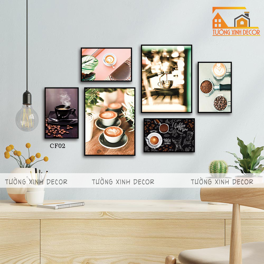 SET 6 Mẫu Tranh Trang Trí Quán Cafe- Tranh Cà Phê Phong Cách Hiện Đại