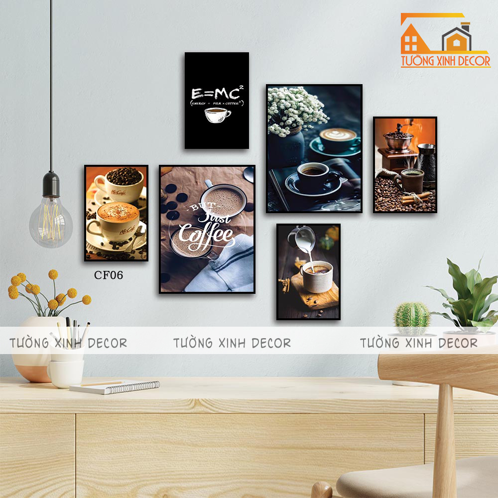 SET 6 Mẫu Tranh Trang Trí Quán Cafe- Tranh Cà Phê Phong Cách Hiện Đại