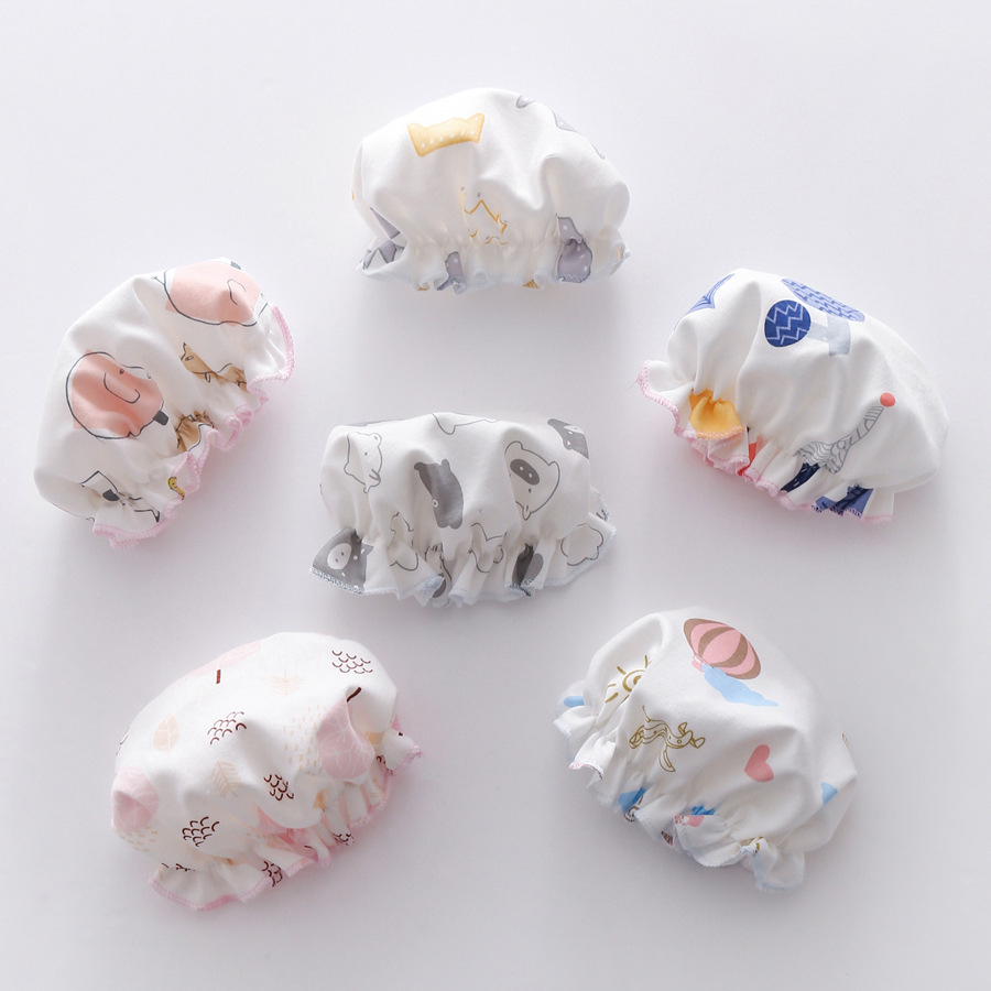 Mũ sơ sinh - Mũ trùm đầu cho bé cotton bo chun co giãn, mũ bèo xinh xắn đáng yêu BOLYN