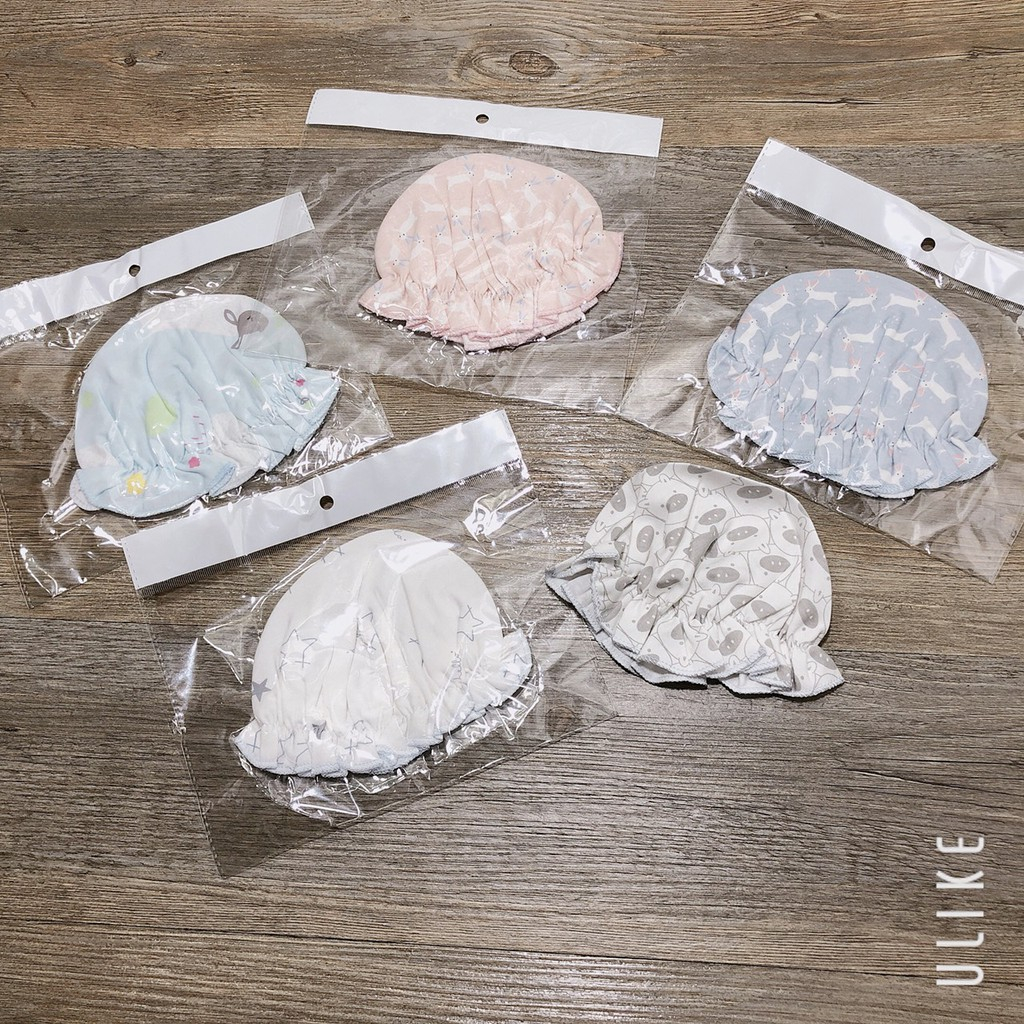 Mũ sơ sinh - Mũ trùm đầu cho bé cotton bo chun co giãn, mũ bèo xinh xắn đáng yêu BOLYN