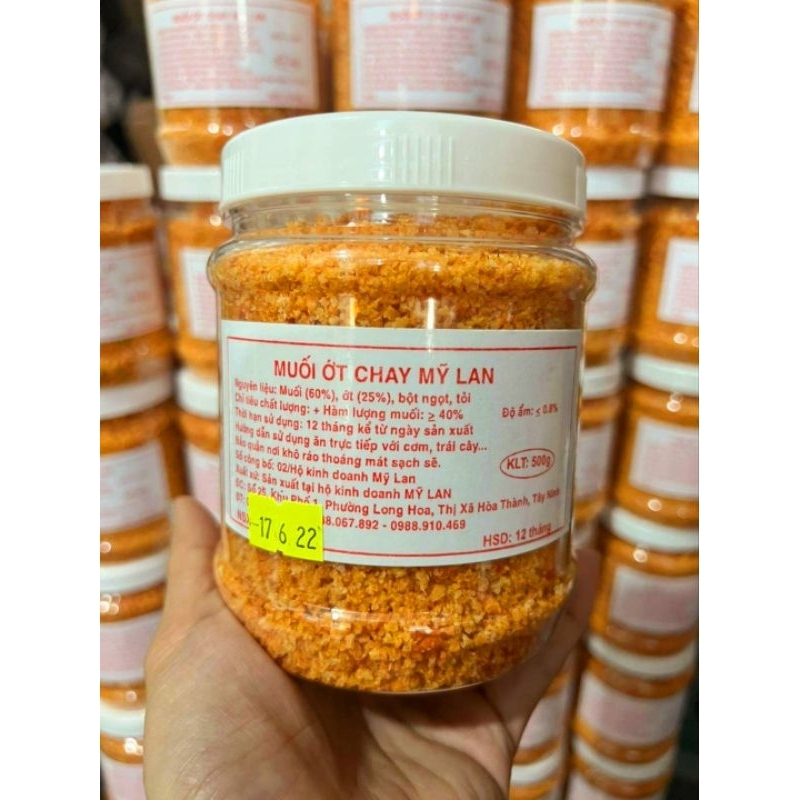 Muối ớt chay sấy (muối Mỹ Lan Tây Ninh) cay ngon đậm đà thích hợp chấm trái cây