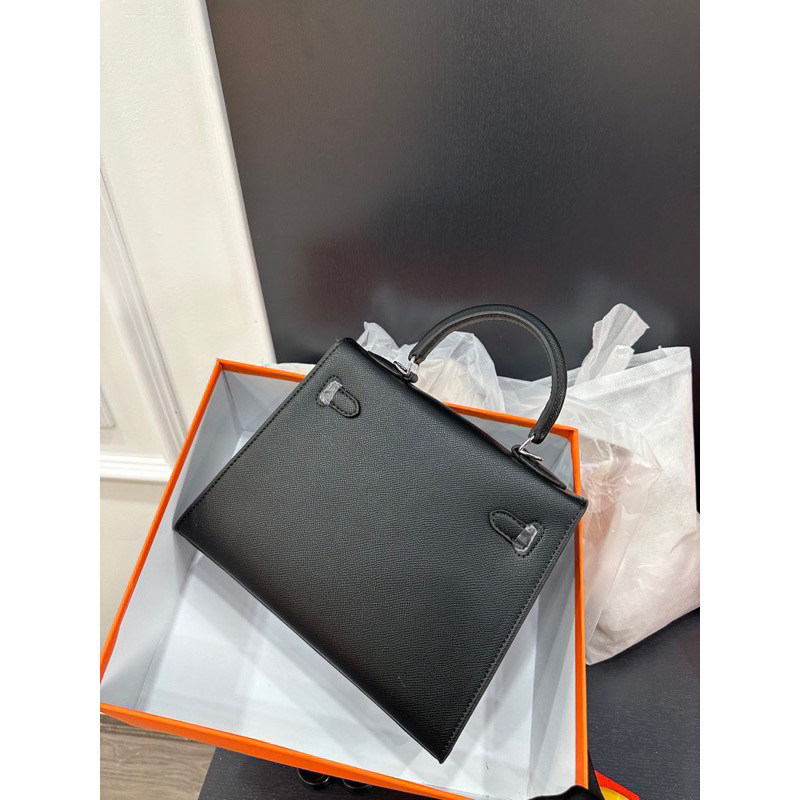 ✅Túi KELLY 25cm - Bản SPSL TAG BẠC - Da espom nhân tạo