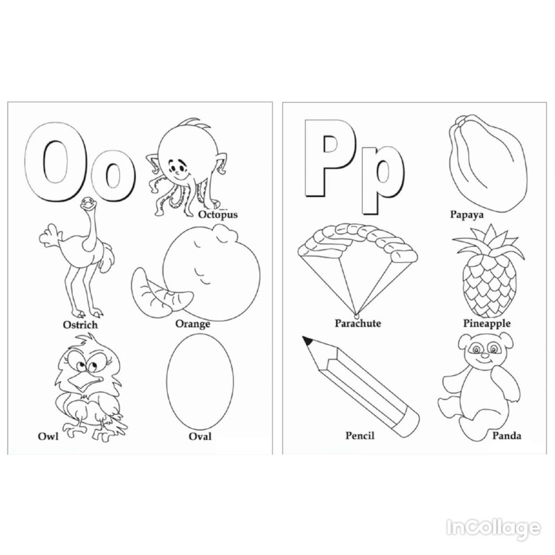 Bảng chữ cái tiếng anh Alphabet tô màu A4 A5 Dành Cho Màu Sáp, Màu Chì - TRANH TÔ MÀU COLOR LAND