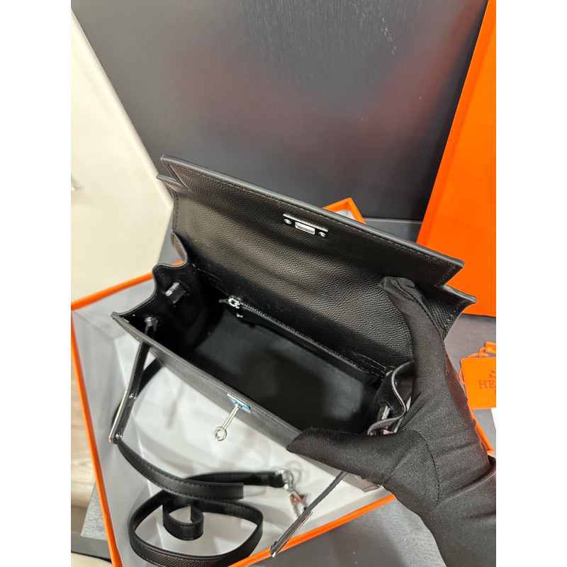 ✅Túi KELLY 25cm - Bản SPSL TAG BẠC - Da espom nhân tạo