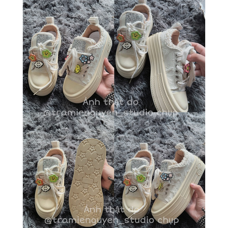 𝐂𝐮𝐧𝐱𝐢𝐧𝐡𝐒𝐭𝐮𝐝𝐢𝐨🎊 [Sẵn size 38] Giày bánh mì ( tặng kèm Sticker như hình )