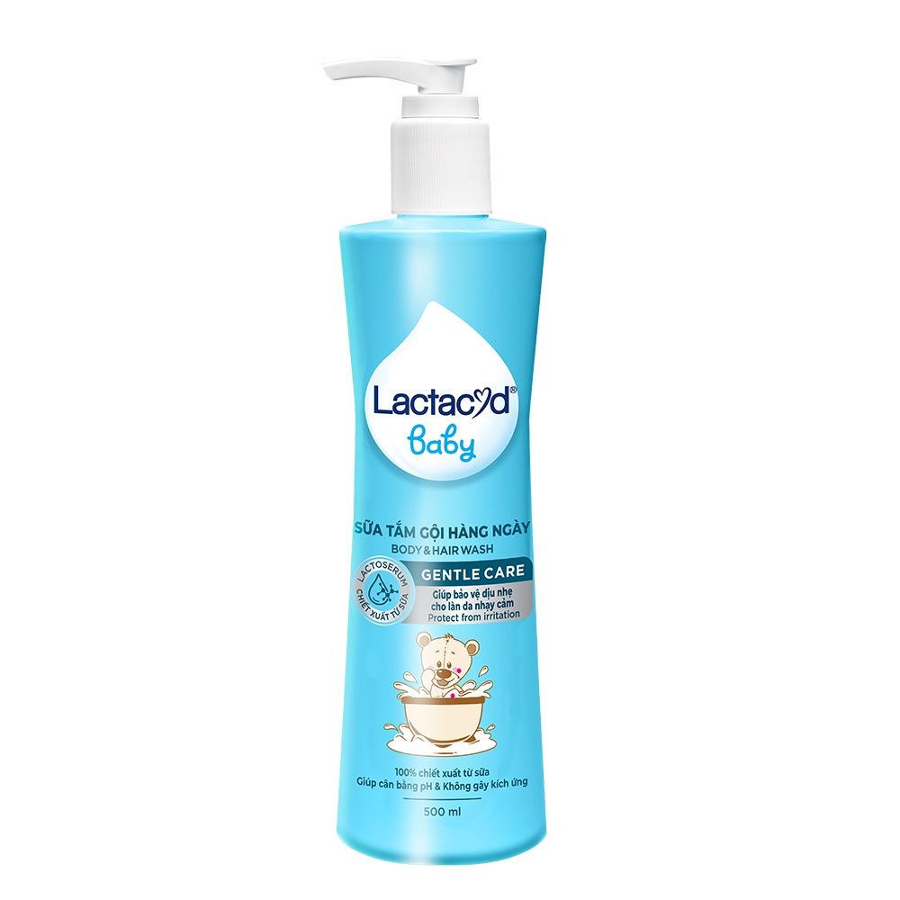 Sữa Tắm Gội Trẻ Em Lactacyd Baby Gentle Care Bảo Vệ Dịu Nhẹ Cho Làn Da Nhạy Cảm 500ml