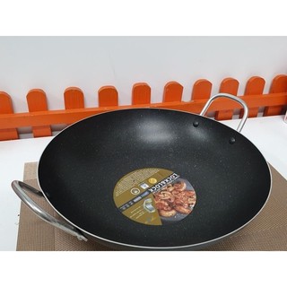 chảo vân đá lock&lock 2 quai 34cm - chảo vân đá lock&lock