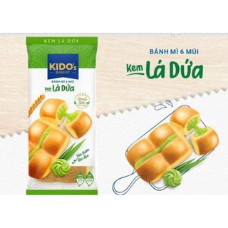 Bánh mì tươi kido 6 múi vị dâu việt quất và vị kem lá dứa lốc 5 bánh