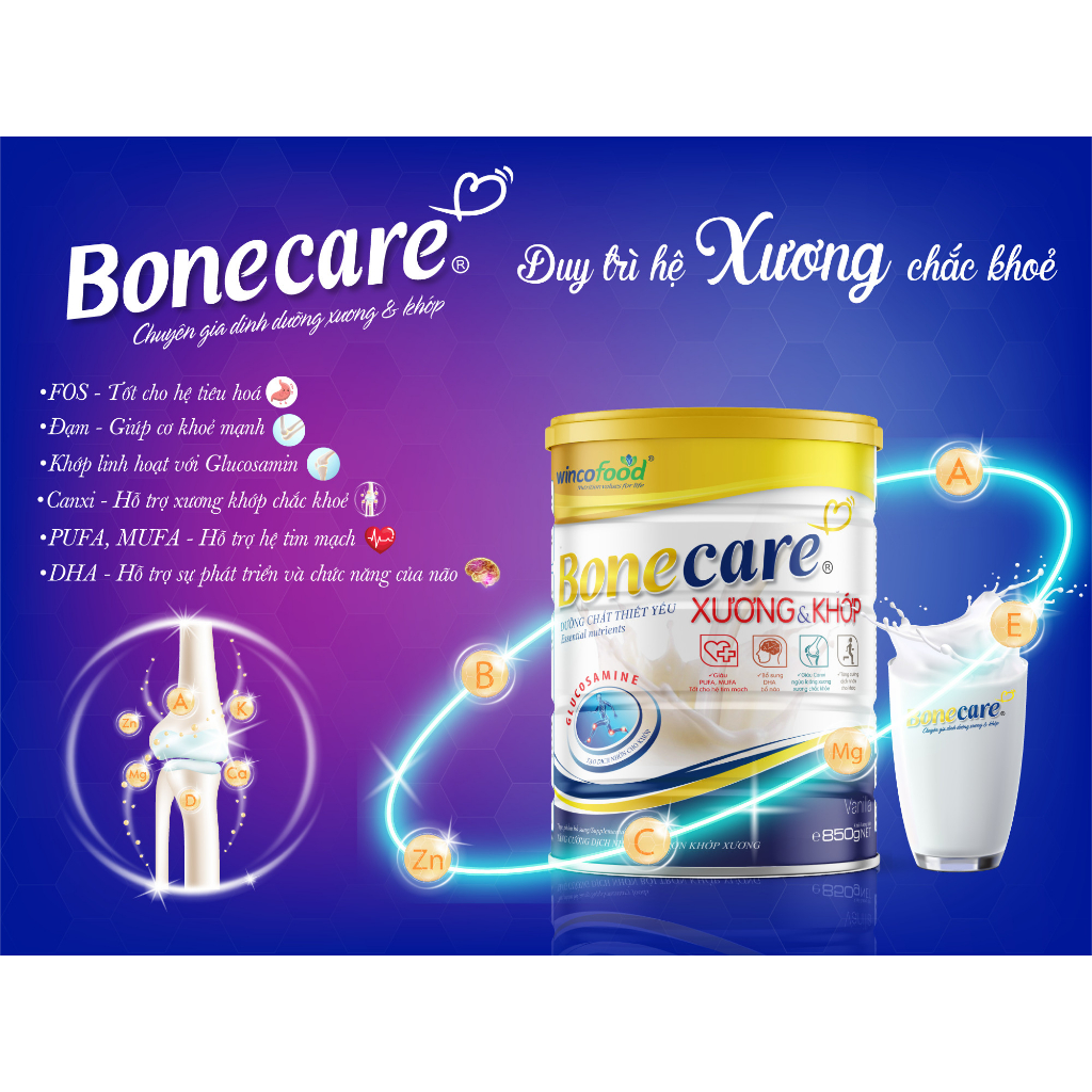 Sữa bột Wincofood Bonecare Xương & khớp (850g/lon)