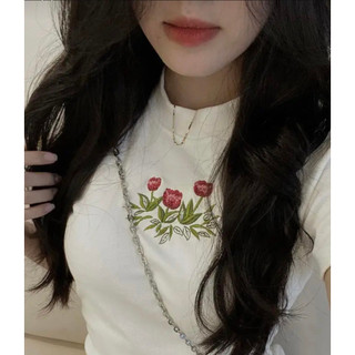 Áo Thun Baby Tee Thêu Hoa Nữ Unisex Local Brand