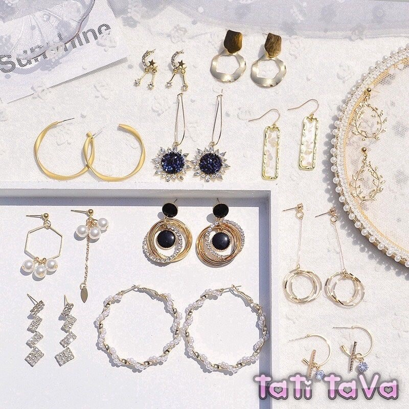 Bông tai Hàn Quốc sắc màu dễ thương Tatitava