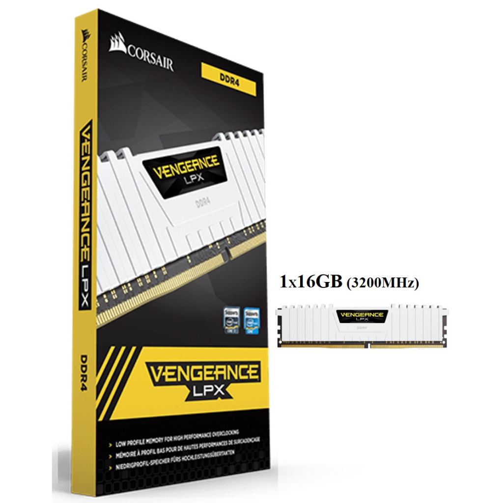 Ram Corsair Vengeance LPX 16GB 3200MHz DDR4 WHITE - Tản TRẮNG mới 100% - Bảo hành 36 tháng