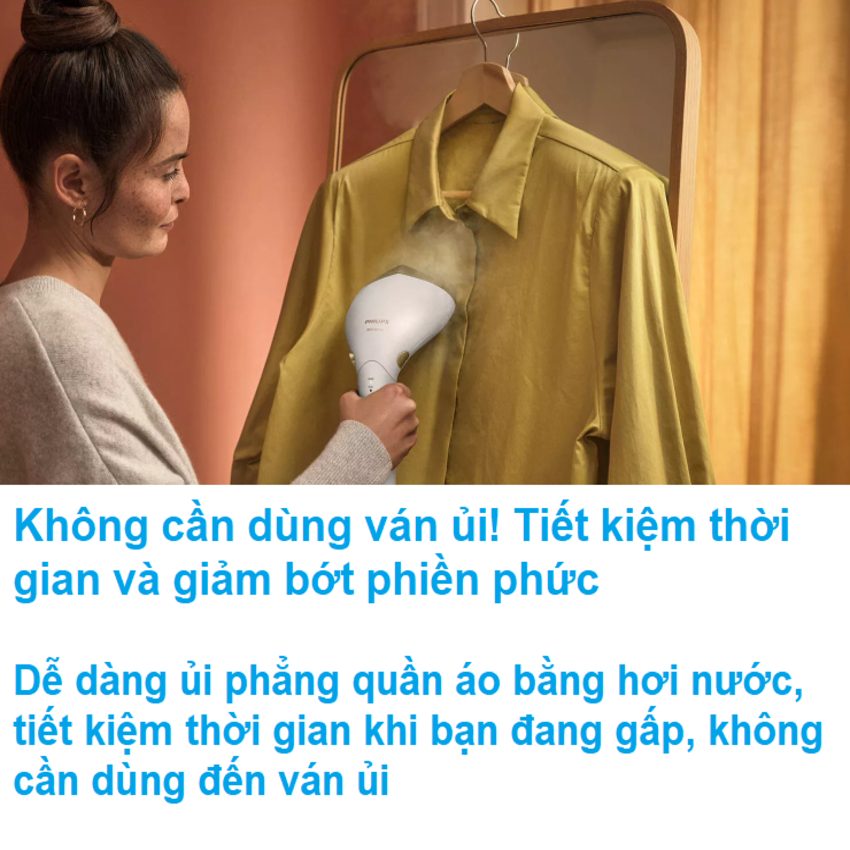Bàn ủi hơi nước cầm tay 2 trong 1 Philips STH7030/18 công suất 1500W - HÀNG CHÍNH HÃNG