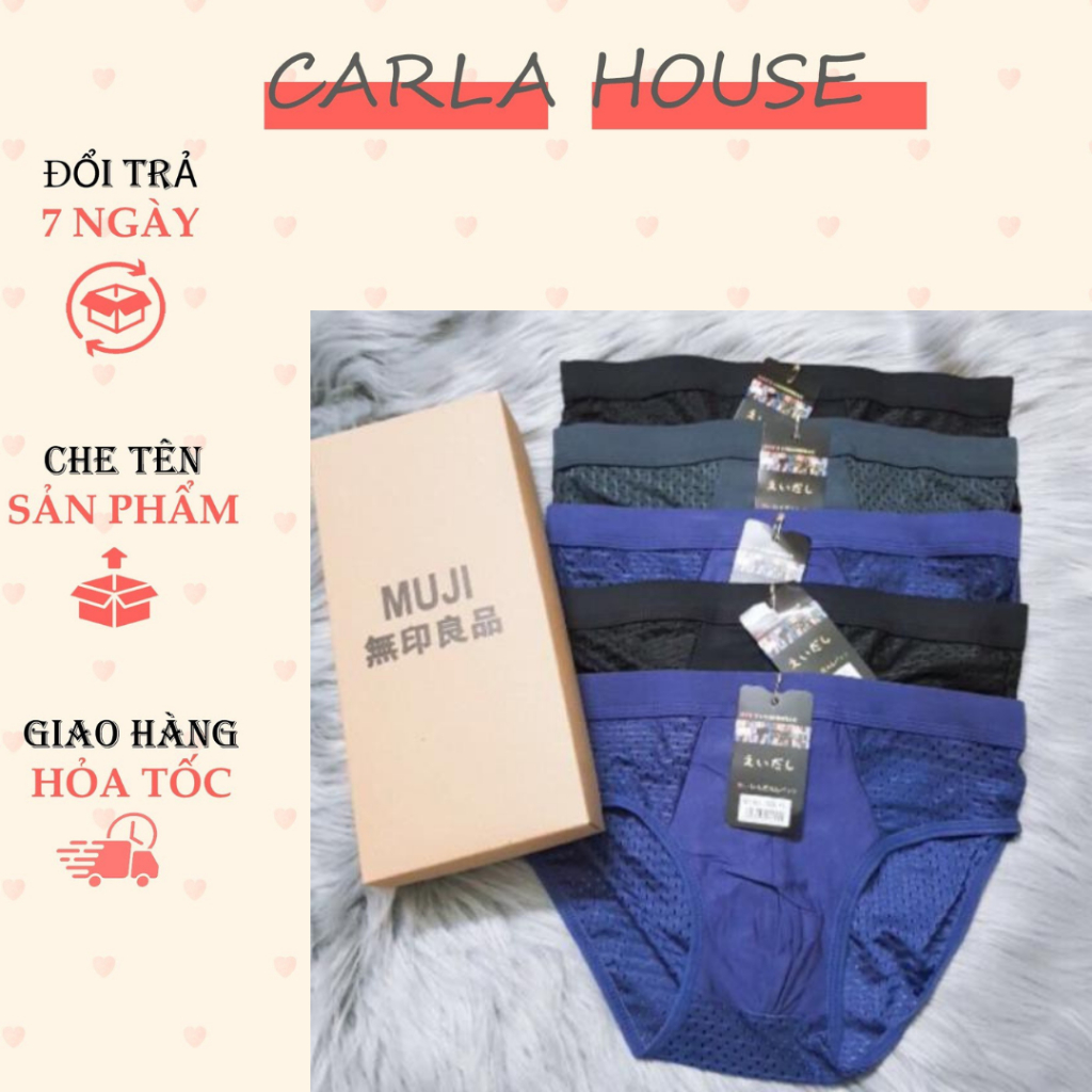 Hộp 5 Sịp Nam CARLA Chéo Thông Hơi