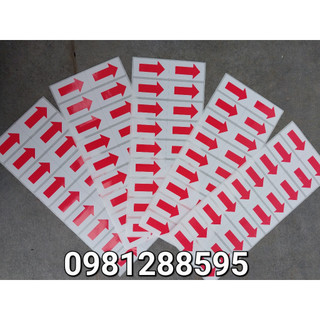 10 tờ Tem nhãn mũi tên chỉ lỗi xanh đỏ