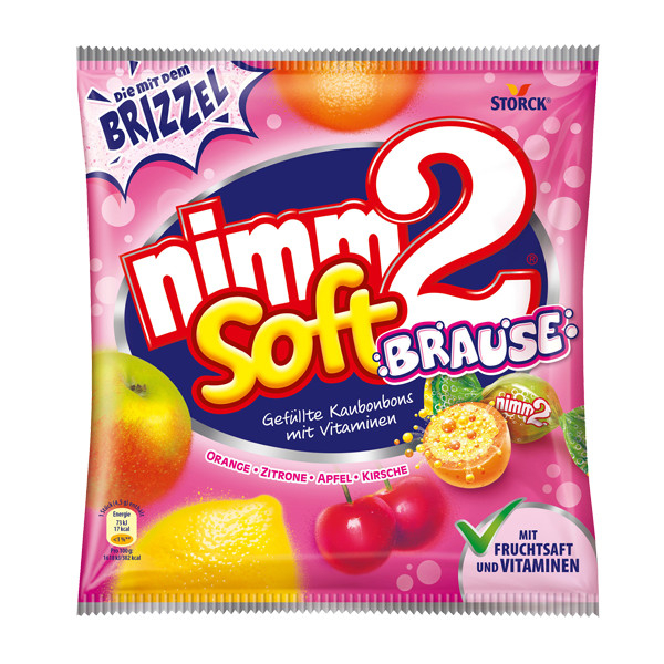 Kẹo trái cây Storck nimm soft 2 brause 195g (Đức)