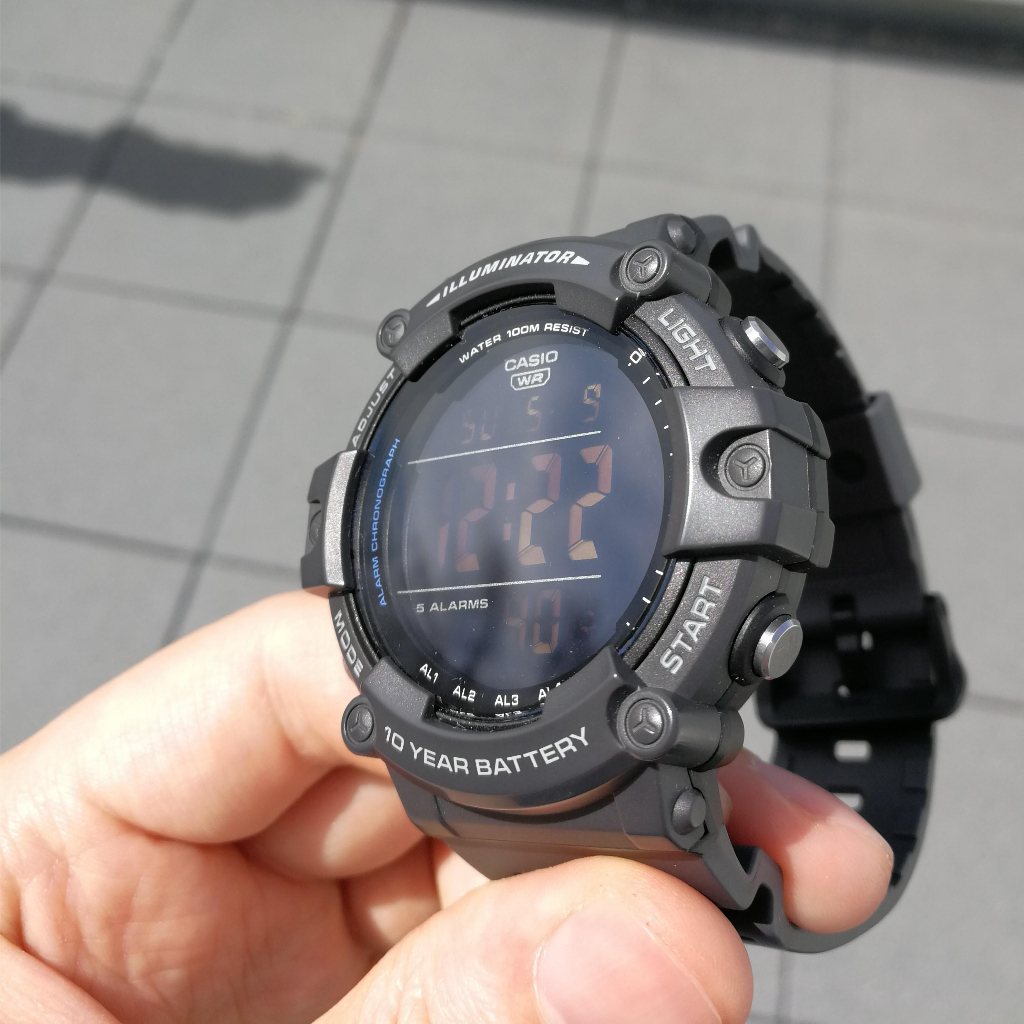 Đồng hồ nam Casio điện tử AE-1500WH-8BVDF dây cao su chính hãng
