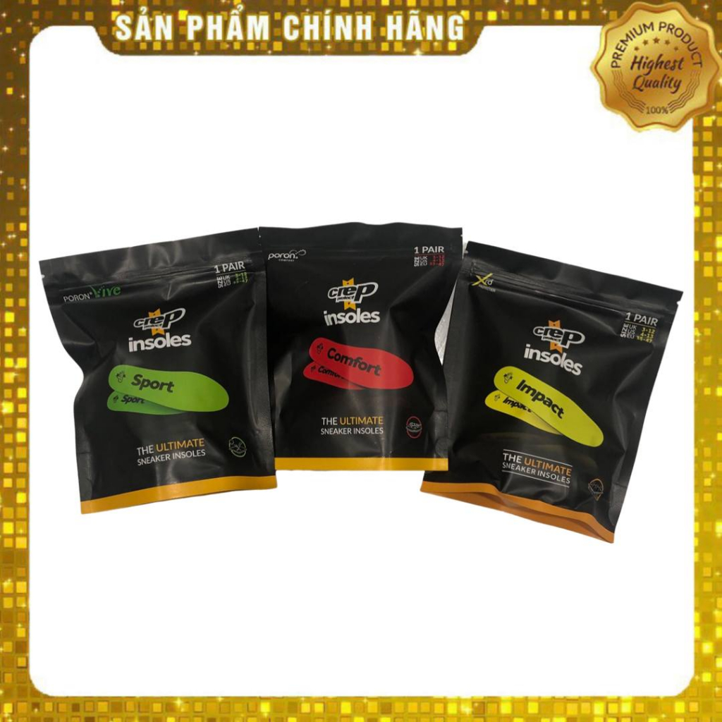 Combo 3 Lót Giày Crep Protect Insoles