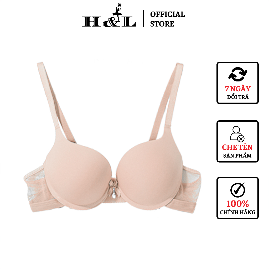 Áo ngực nâng ngực đúc su mút vừa, có gọng đai lưới thoáng mát HL BOUTIQUE K32