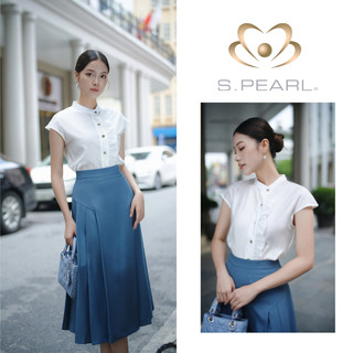 Áo sơ mi nữ thiết kế spearl - 23sf16816080