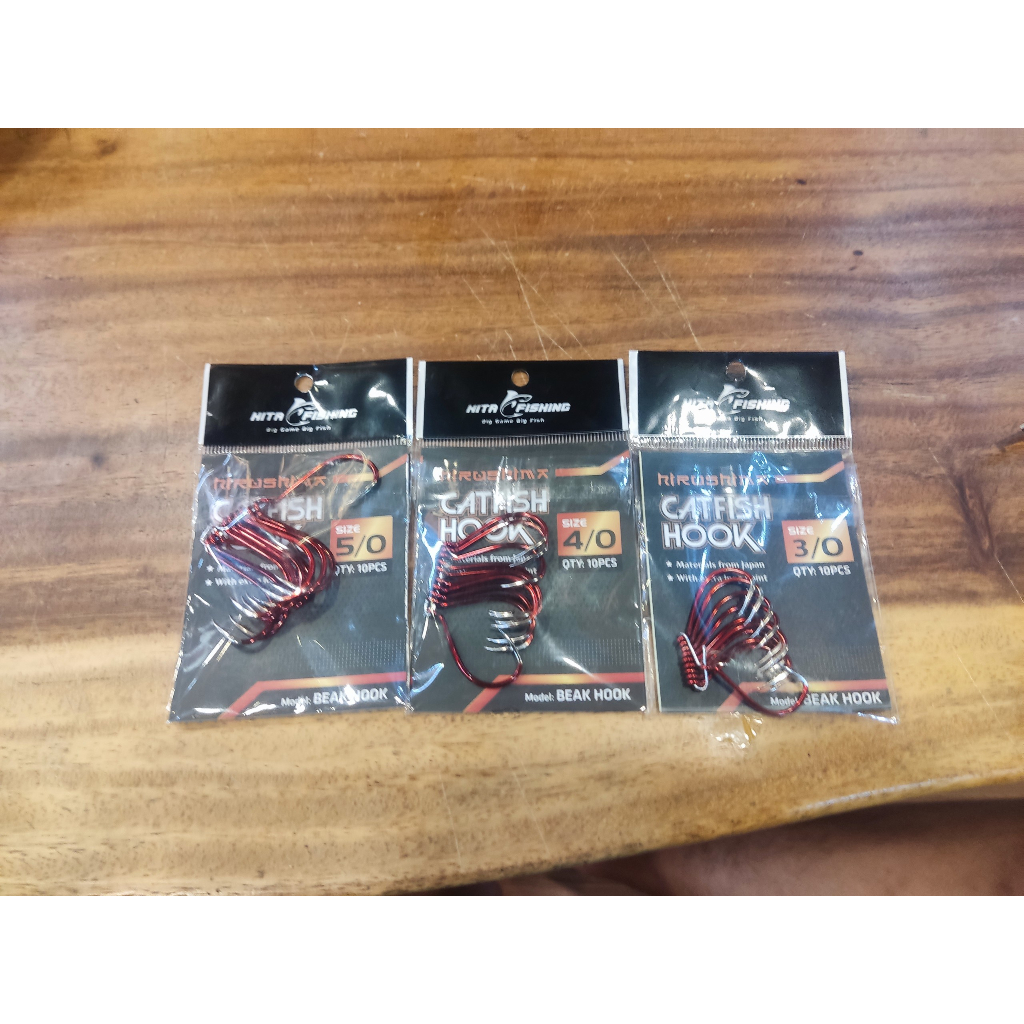 Lưỡi Hirushima Catfish Hooks Red color Hita Lure câu cá Tra, cá Trê Hita Lure