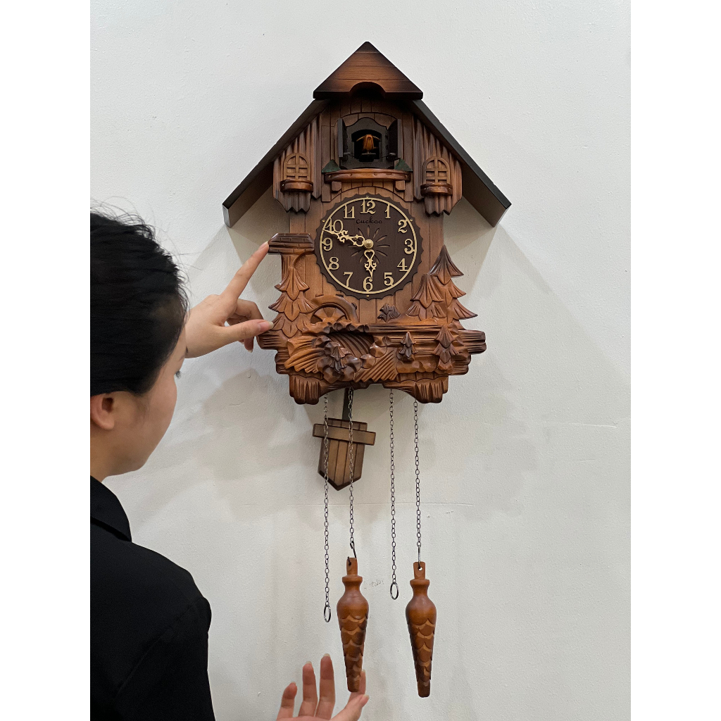 Đồng hồ treo tường chim cúc cu phong cách tân cổ điển DHCTT12