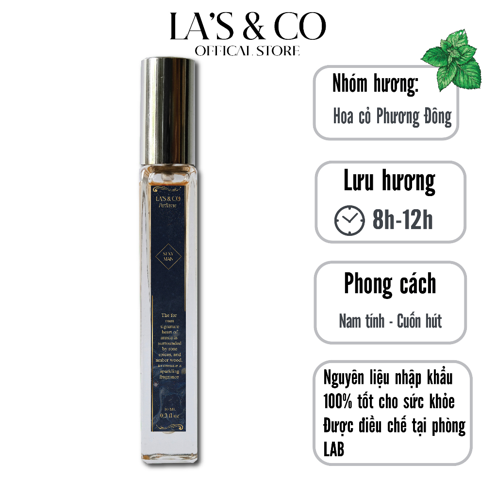 Nước hoa nam Lab Perfume Sexy Man 10ml hương thơm Nam tính, mạnh mẽ