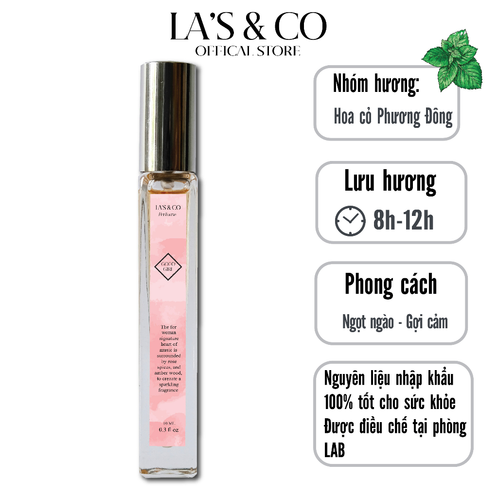 Nước hoa nữ Lab Perfume Good Girl 10ml Gợi Cảm, Ngọt Ngào