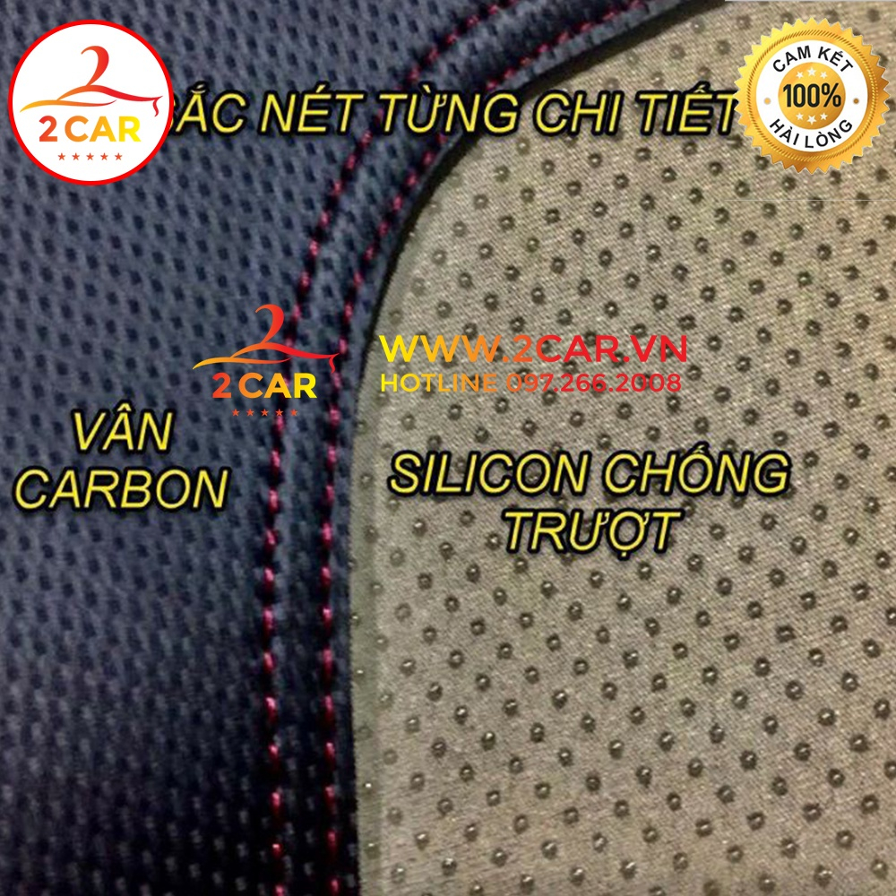 Thảm taplo da carbon xe Ford Territory 2022- 2023 màu đen 3 lớp, có đế chống trượt, chống nắng nóng hiệu quả