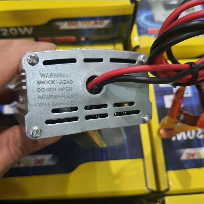 KÍch đện- chuyển đổi nguồn điện từ 12V sang 220V 220W tích hợp cổng sạc USB dùng bình ắc quy và điện năng lượng mặt trời