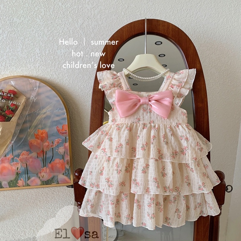 Áo đầmĐầm công chúa bé gái Elsa kids. Đầm công chúa 3 tầng mềm mại, siêu xinh bé gái 10-20kg