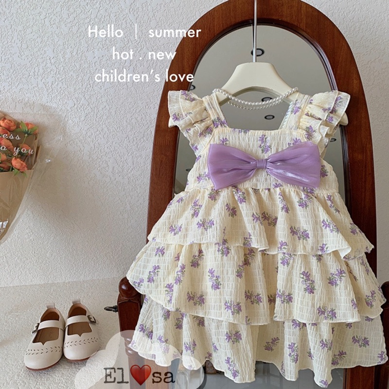 Áo đầmĐầm công chúa bé gái Elsa kids. Đầm công chúa 3 tầng mềm mại, siêu xinh bé gái 10-20kg