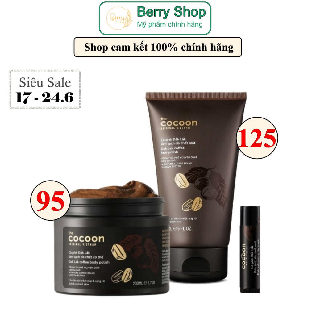 [ Siêu sale - Giá chỉ 59K ]Tẩy tế bào Cocoon &amp; Tẩy da chết Cocoon &amp; Tẩy tế bào chết mặt Cocoon