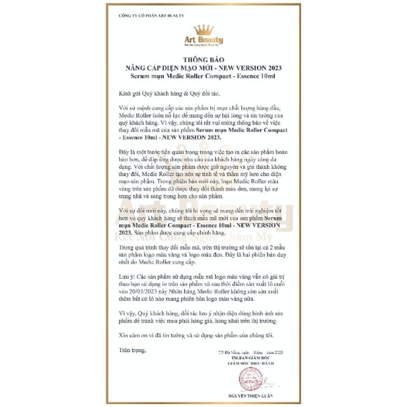 Serrum mụn Medic roller compact 10ml