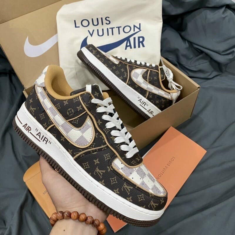 Giày AF1 LV Nâu, Giày thể thao Air Force 1 mix LV phối màu nâu hot bản đẹp Full Box màu mới nhất- Giá gốc tại xưởng | BigBuy360 - bigbuy360.vn