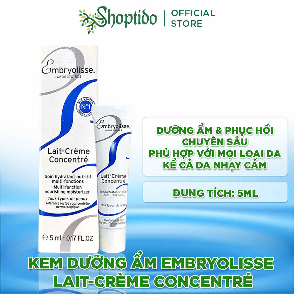 Kem dưỡng ẩm phục hồi Embryolisse Lait Crème Concentré 5ML NPP Shoptido