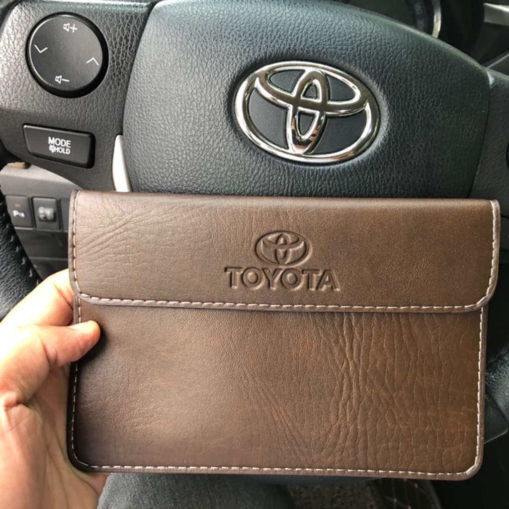 Ví Da Đựng Giấy Tờ Xe Ô Tô, Túi Đựng Giấy Tờ Xe Hơi Dập Logo Các Hãng Cao Cấp Chevrolet, Ford, Hyundai, Honda, Kia, Khôn