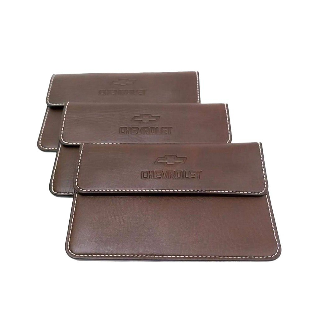 Ví Da Đựng Giấy Tờ Xe Ô Tô, Túi Đựng Giấy Tờ Xe Hơi Dập Logo Các Hãng Cao Cấp Chevrolet, Ford, Hyundai, Honda, Kia, Khôn
