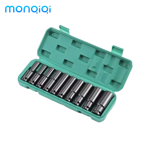 MONQIQI Bộ 10 đầu khẩu, đầu túyt Cao Cấp dùng cho máy siết bulong 1/2 -8-24mm