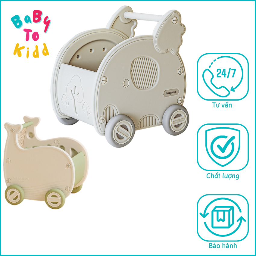 Xe tập đi cho bé, Xe tập đi có chứa giỏ đựng đồ chơi đa năng 4 chế độ, Xe đẩy tập đi cho bé -MK23022